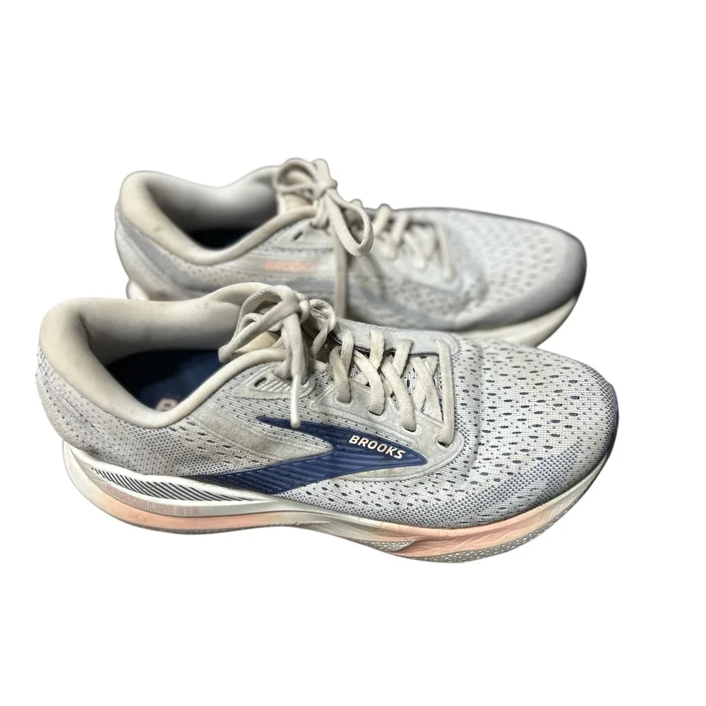 Brooks Ghost 13 Running Shoes Women's‎ Size 8 Wide Light Gray Blue